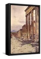 Street of Isis, Pompeii-Alberto Pisa-Framed Stretched Canvas