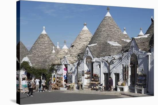 Street of Of Traditional Trullos (Trulli) in Alberobello-Martin-Stretched Canvas