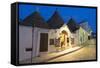 Street of Of Traditional Trullos (Trulli) in Alberobello-Martin-Framed Stretched Canvas