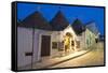 Street of Of Traditional Trullos (Trulli) in Alberobello-Martin-Framed Stretched Canvas