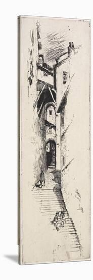 Street of Stairs, Siena, 1883-Joseph Pennell-Stretched Canvas