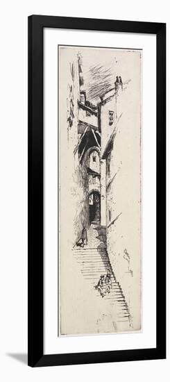 Street of Stairs, Siena, 1883-Joseph Pennell-Framed Giclee Print