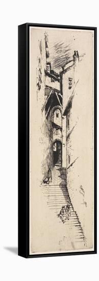 Street of Stairs, Siena, 1883-Joseph Pennell-Framed Stretched Canvas