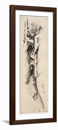 Street of Stairs, Siena, 1883-Joseph Pennell-Framed Giclee Print