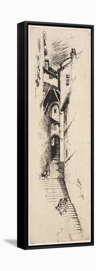 Street of Stairs, Siena, 1883-Joseph Pennell-Framed Stretched Canvas