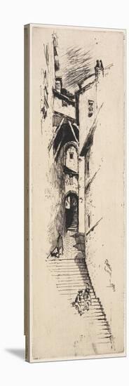 Street of Stairs, Siena, 1883-Joseph Pennell-Stretched Canvas