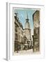 Street of the Clock Tower, Dinan, Brittany-null-Framed Art Print