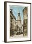 Street of the Clock Tower, Dinan, Brittany-null-Framed Art Print