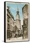 Street of the Clock Tower, Dinan, Brittany-null-Framed Stretched Canvas