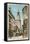 Street of the Clock Tower, Dinan, Brittany-null-Framed Stretched Canvas