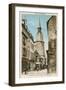 Street of the Clock Tower, Dinan, Brittany-null-Framed Art Print