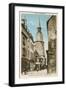 Street of the Clock Tower, Dinan, Brittany-null-Framed Art Print