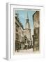 Street of the Clock Tower, Dinan, Brittany-null-Framed Art Print