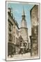 Street of the Clock Tower, Dinan, Brittany-null-Mounted Art Print