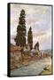 Street of Tombs -Pompeii-Alberto Pisa-Framed Stretched Canvas