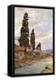 Street of Tombs -Pompeii-Alberto Pisa-Framed Stretched Canvas