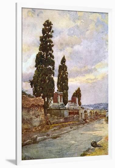 Street of Tombs -Pompeii-Alberto Pisa-Framed Art Print