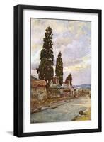 Street of Tombs -Pompeii-Alberto Pisa-Framed Art Print