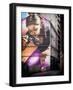 Street Painting on a Wall in Glasgow-Craig Roberts-Framed Photographic Print