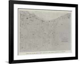 Street Plan of the British, French, and Part of the American Concessions at Shanghai-null-Framed Giclee Print