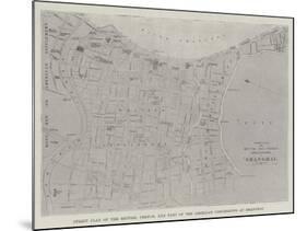 Street Plan of the British, French, and Part of the American Concessions at Shanghai-null-Mounted Giclee Print