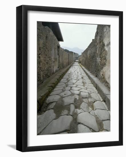 Street, Pompeii, Campania, Italy-Michael Newton-Framed Photographic Print