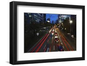 Street, Rush-Hour Traffic, Mobility, Dusk, Theodor-Heuss-Allee-Axel Schmies-Framed Photographic Print