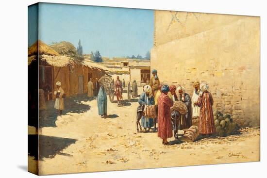 Street Sale in Central Asia, 1902-Richard Karl Sommer-Stretched Canvas