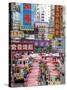 Street Scene and Mini Bus Station, Mong Kok, Kowloon, Hong Kong, China, Asia-Gavin Hellier-Stretched Canvas