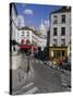 Street Scene and the Dome of the Basilica of Sacre Coeur, Montmartre, Paris, France, Europe-Gavin Hellier-Stretched Canvas