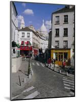 Street Scene and the Dome of the Basilica of Sacre Coeur, Montmartre, Paris, France, Europe-Gavin Hellier-Mounted Photographic Print