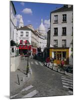 Street Scene and the Dome of the Basilica of Sacre Coeur, Montmartre, Paris, France, Europe-Gavin Hellier-Mounted Photographic Print