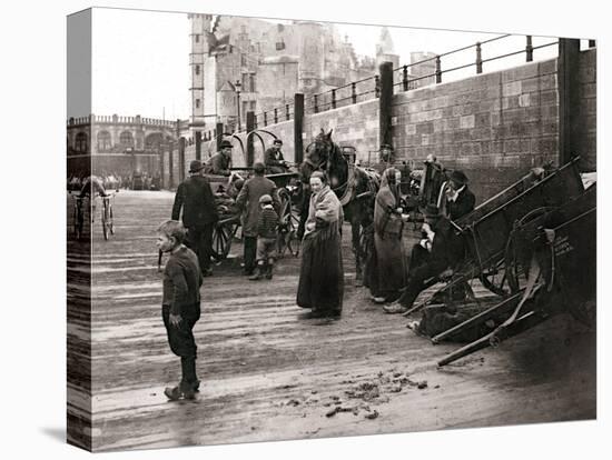 Street Scene, Antwerp, 1898-James Batkin-Stretched Canvas