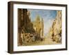 Street Scene at Alencon, Normandy, 1828 (W/C & Gouache on Paper)-John Sell Cotman-Framed Giclee Print