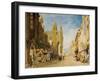 Street Scene at Alencon, Normandy, 1828 (W/C & Gouache on Paper)-John Sell Cotman-Framed Giclee Print