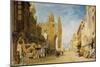 Street Scene at Alencon, Normandy, 1828 (W/C on Paper)-John Sell Cotman-Mounted Giclee Print