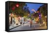 Street Scene at Dusk, Hoi An, Quang Nam, Vietnam, Indochina, Southeast Asia, Asia-Ian Trower-Framed Stretched Canvas