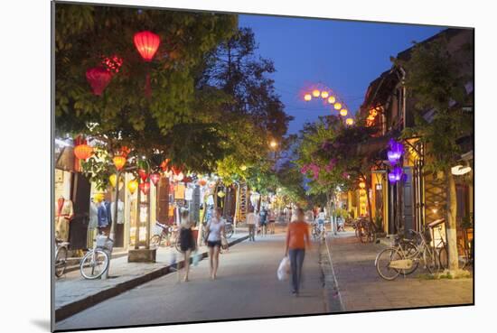 Street Scene at Dusk, Hoi An, Quang Nam, Vietnam, Indochina, Southeast Asia, Asia-Ian Trower-Mounted Photographic Print