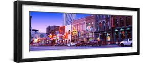 Street Scene at Dusk, Nashville, Tennessee, USA-null-Framed Photographic Print