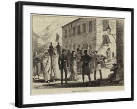 Street Scene at Gibraltar-null-Framed Giclee Print