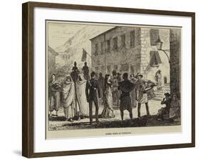 Street Scene at Gibraltar-null-Framed Giclee Print