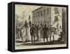 Street Scene at Gibraltar-null-Framed Stretched Canvas