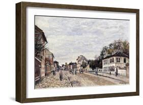 Street Scene at Marly, 1876-Alfred Sisley-Framed Giclee Print