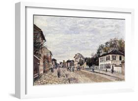 Street Scene at Marly, 1876-Alfred Sisley-Framed Giclee Print