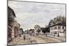 Street Scene at Marly, 1876-Alfred Sisley-Mounted Giclee Print