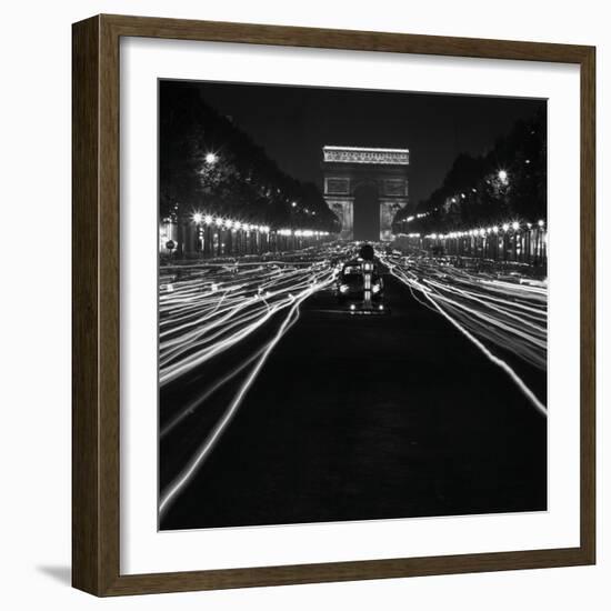 Street Scene at Night, 1950-Paul Almasy-Framed Giclee Print