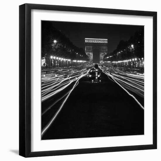 Street Scene at Night, 1950-Paul Almasy-Framed Giclee Print