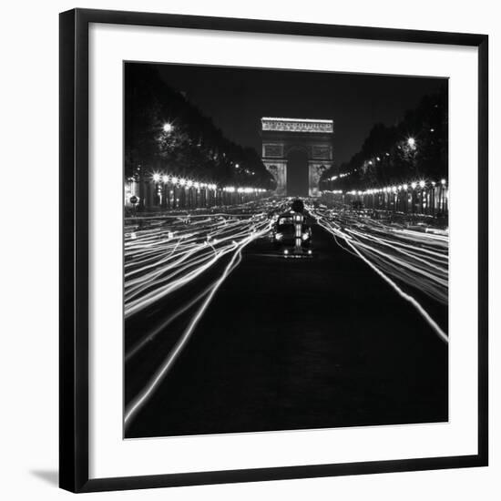 Street Scene at Night, 1950-Paul Almasy-Framed Giclee Print