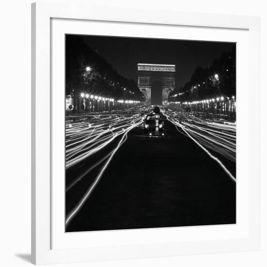 Street Scene at Night, 1950-Paul Almasy-Framed Giclee Print