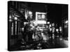 Street Scene at Night in London Around Shaftsbury Avenue Theatre District, February 1987-null-Stretched Canvas